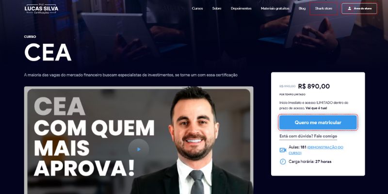 Sobre o curso CEA Anbima do Lucas Silva
