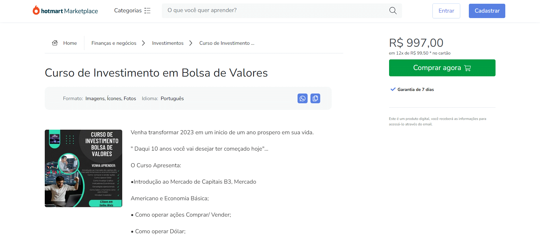 Curso de Investimento em Bolsa de Valores - My trading sistem