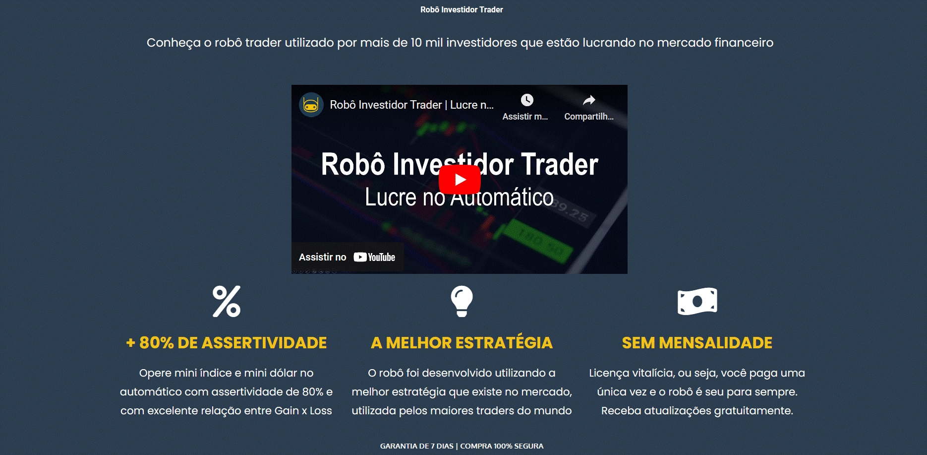Robô Investidor Trader