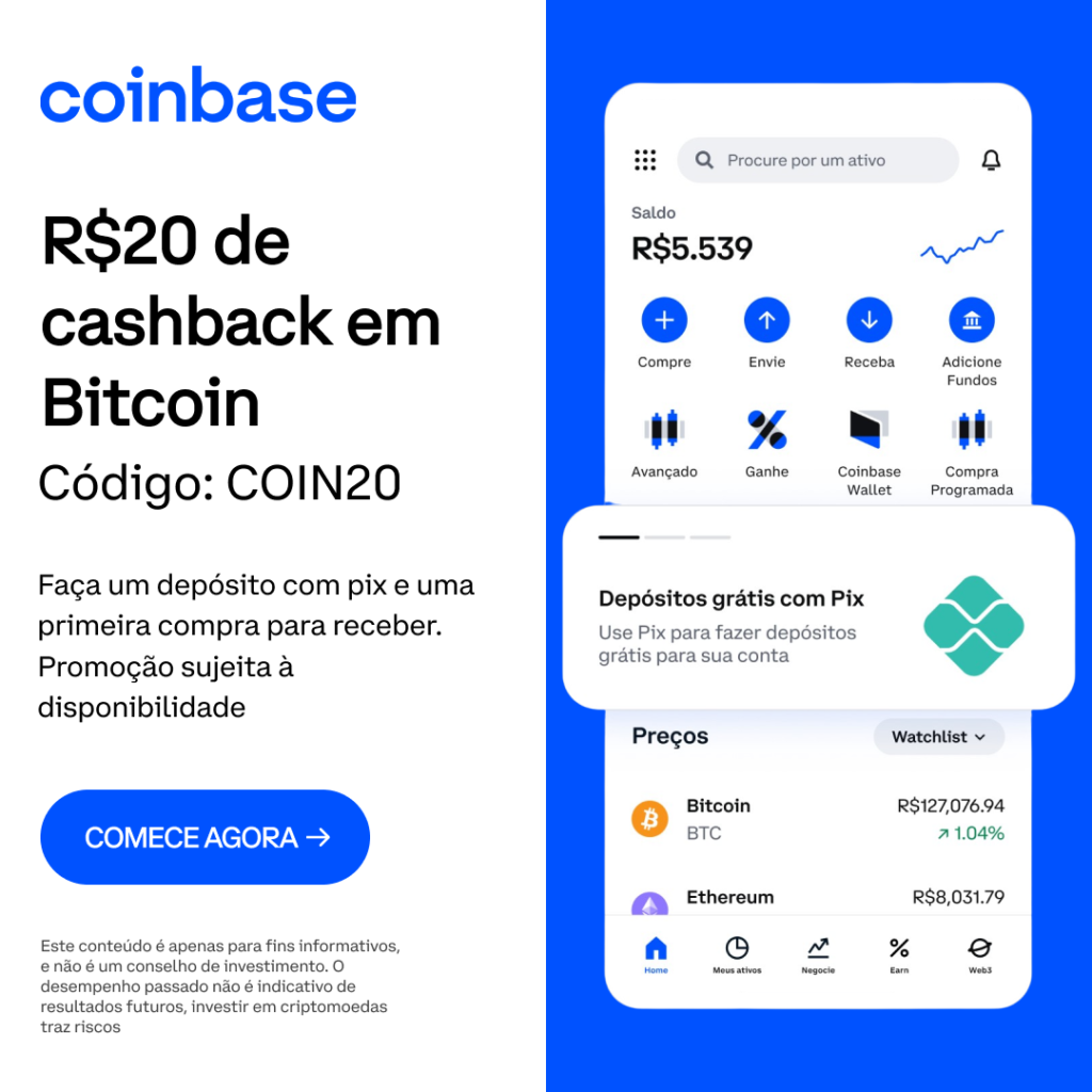 Código promocional de R de Cashback em Bitcoin para começar, clique aqui.